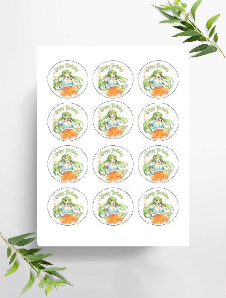 Anime Manga  Muffinaufleger, Ø ca. 6 cm, 0868x